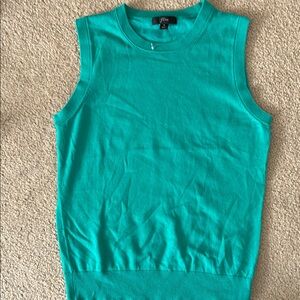 J. Crew Blue Ribbed Sleeveless Muscle Tee